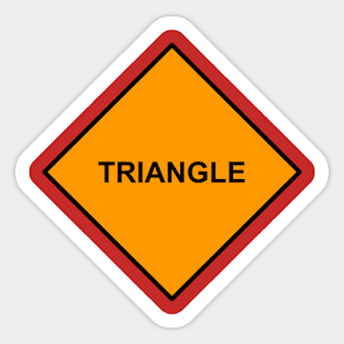 Orange Triangle Sticker